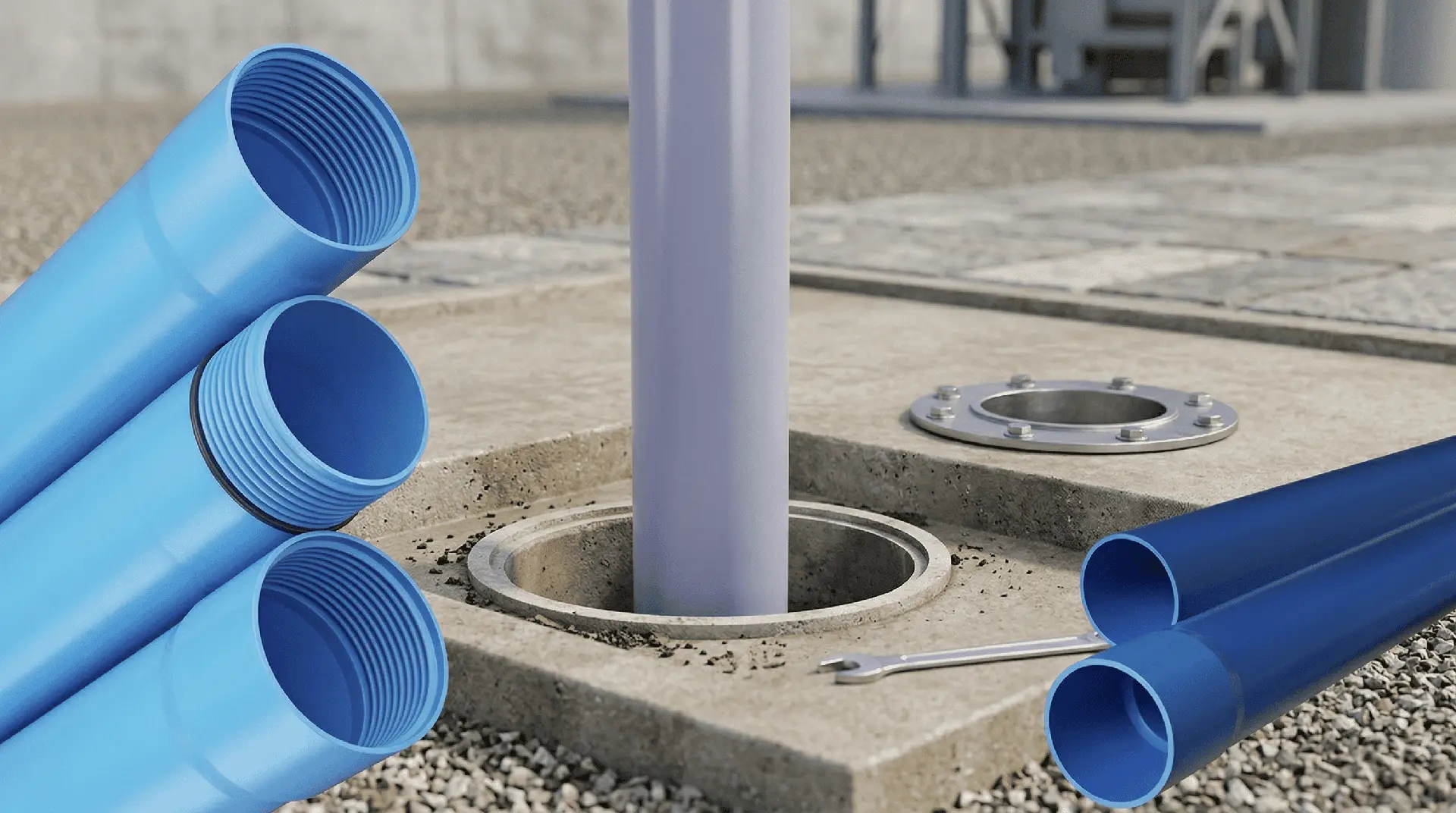 Borewell Pipe Installation